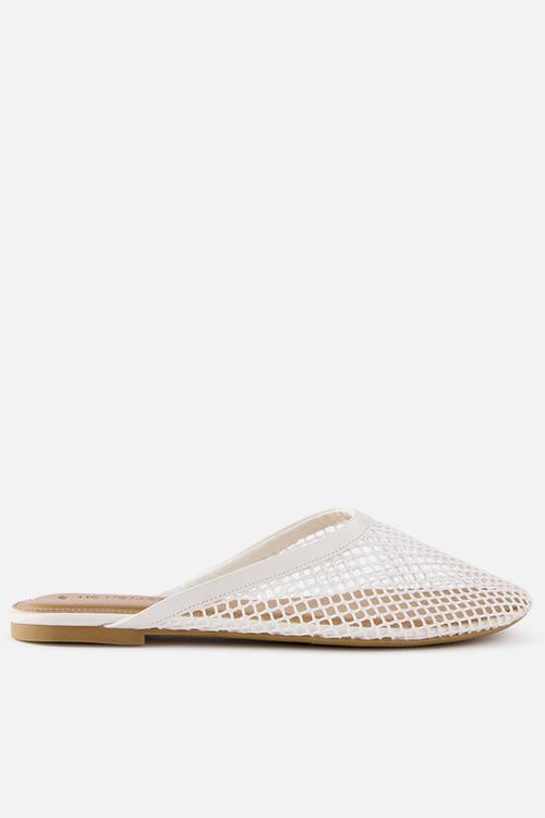 Slipper mule - white mesh