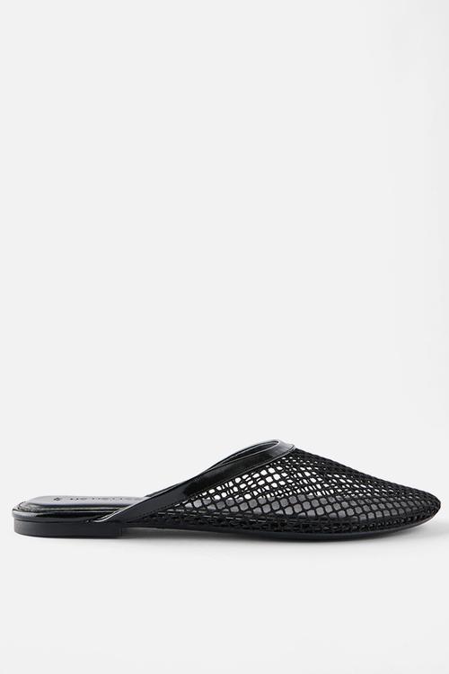 Slipper mule - black mesh
