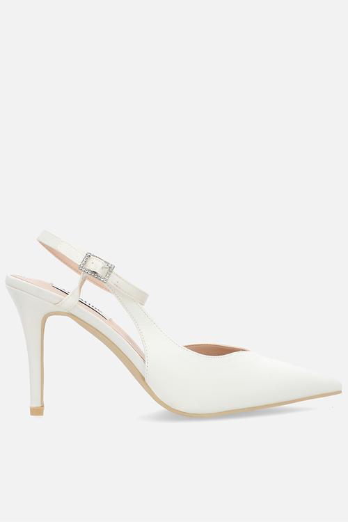 Kanica slingback heel - ivory satin