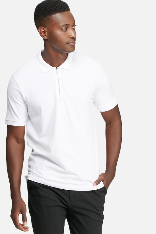 Zip polo shirt