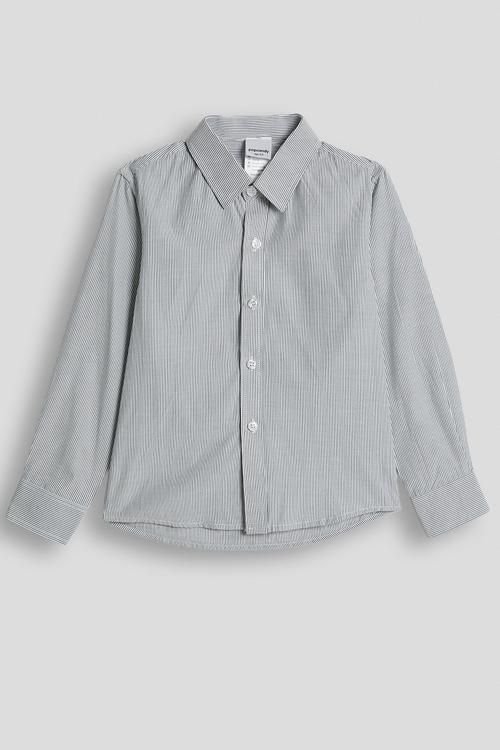 Pin striped shirt - black