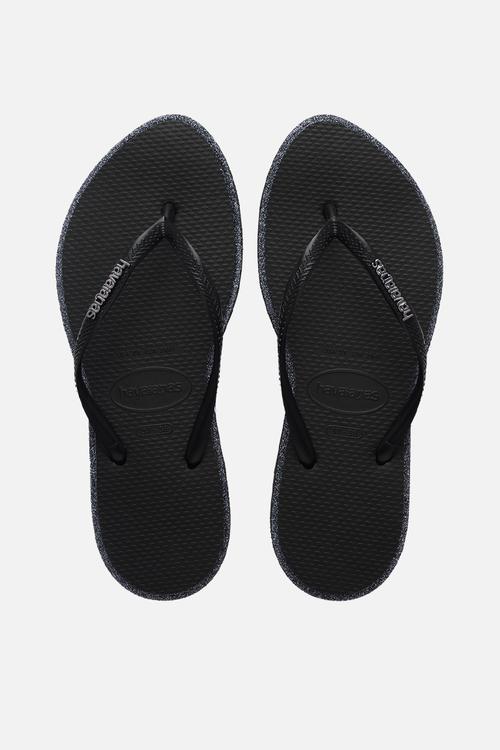 Slim point glitter black/black