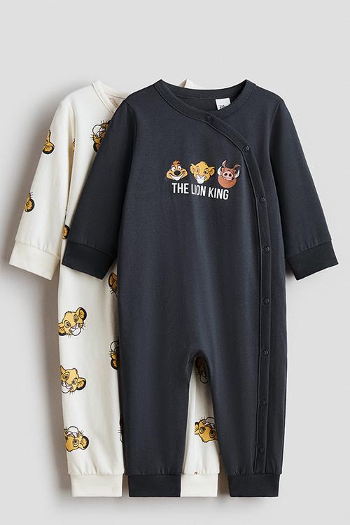 2-Pack printed pyjamas - dark grey/the lion king