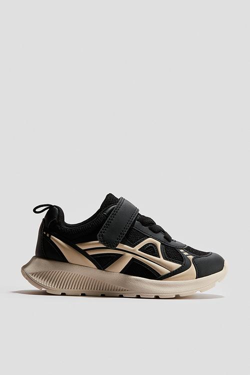 Lightweight-sole trainers - black/light beige