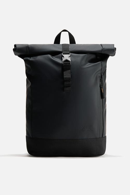 Roll-top backpack - black