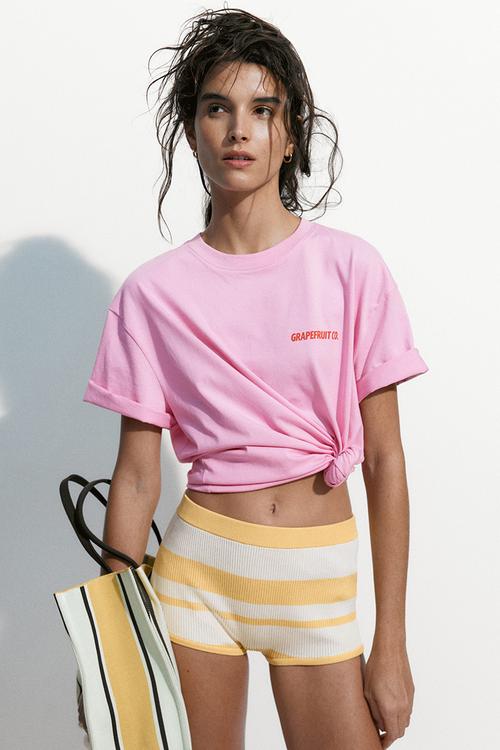 Oversized t-shirt - pink/grapefruit