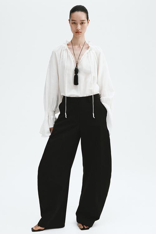 Balloon-leg trousers - black