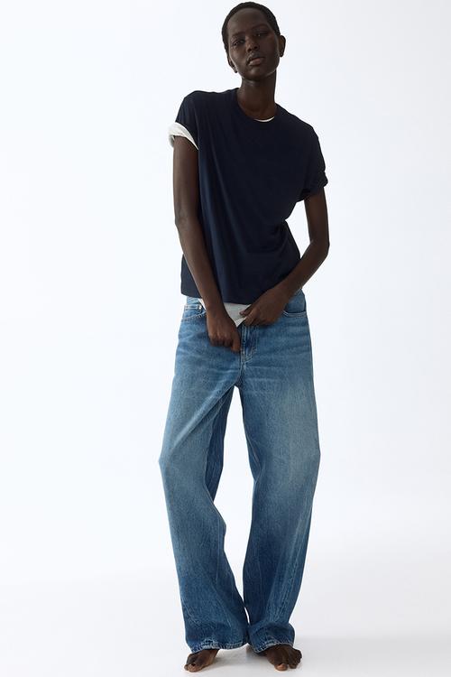 Cotton t-shirt - navy blue