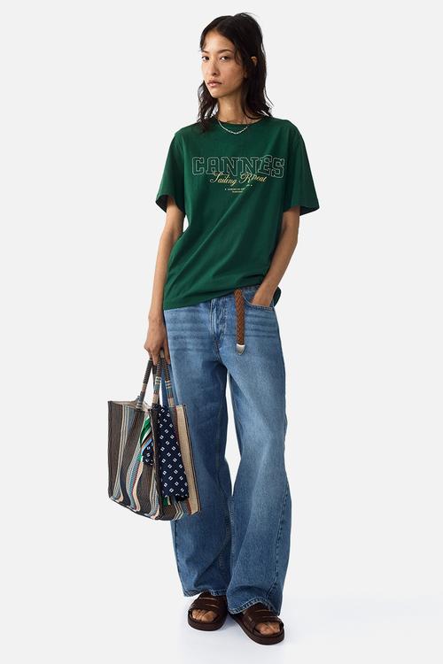 Printed t-shirt - green/cannes sailing retreat