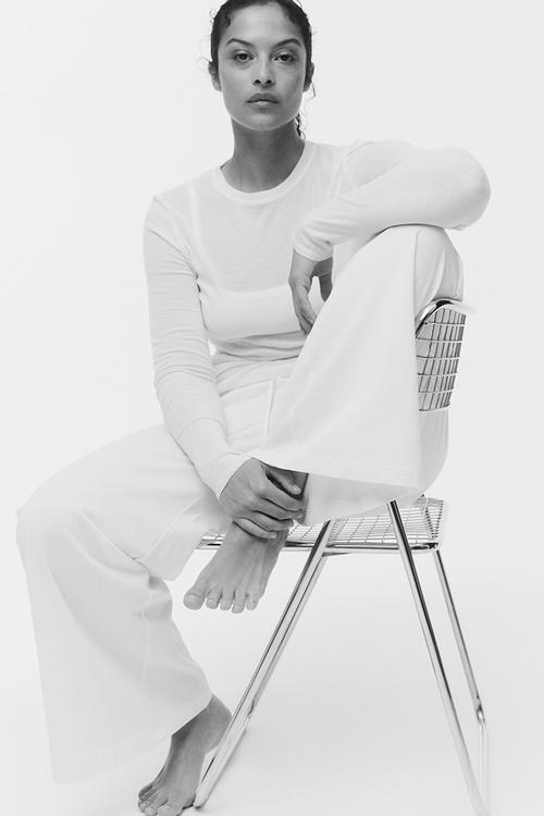 Cotton drawstring trousers - cream