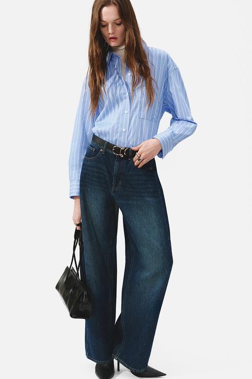 Barrel regular waist jeans - dark denim blue