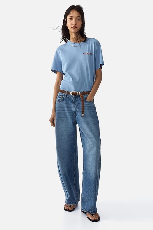 Barrel regular waist jeans - light denim blue