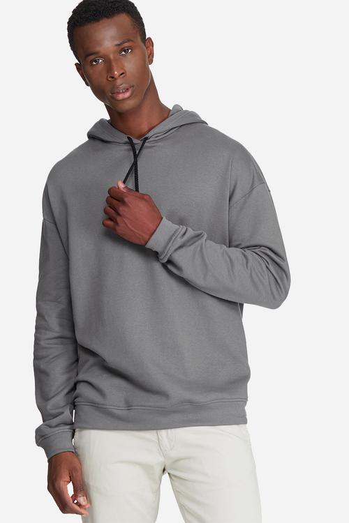 Oversized drop shoulder pullover hoodie sweat