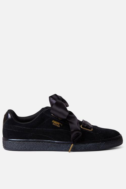 W Suede Heart Satin