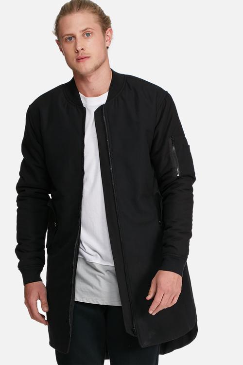 Padded long bomber