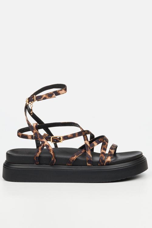 Absolut 7 multi-strap chunky sandal - leopard
