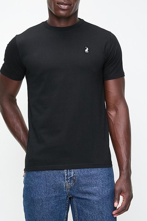 Mens crew neck T-shirt - black