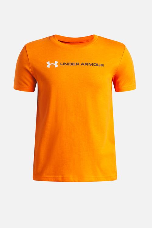 Ua b logo wordmark short sleeve - outrageous orange