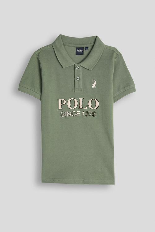 Boys Ayden Printed Ss Golfer - Thyme