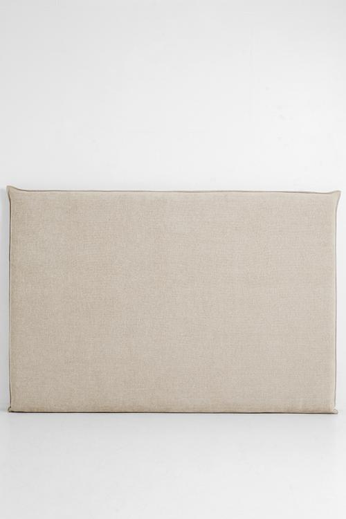 Sabie Slip Cover Queen Headboard Plush Linen - Neutral