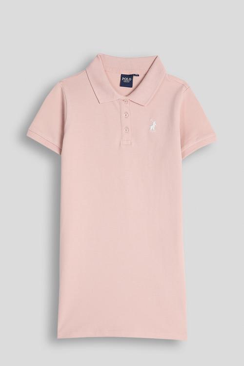 Girls Dakota Short Sleeve Golfer Dress - Pink