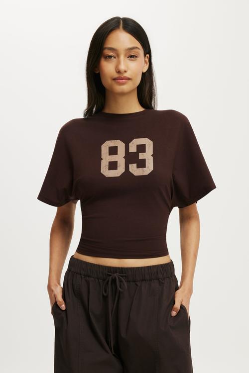 Graphic Batwing Short Sleeve Tee - 83/ Dark Oak