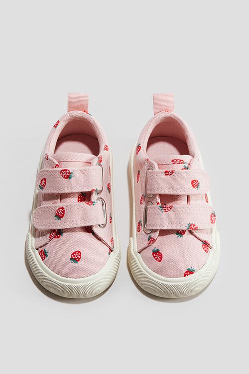 Cotton trainers - light pink/strawberries