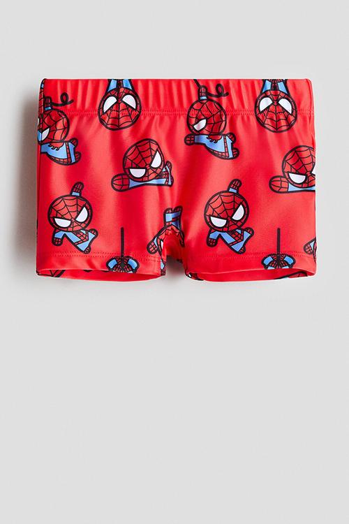Printed swimming trunks - red/marvel comics