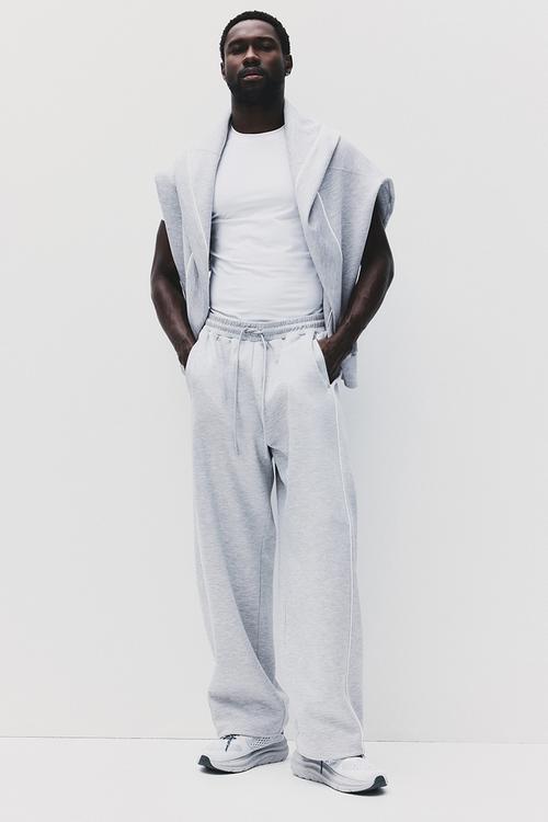 Loose fit sports joggers - grey marl