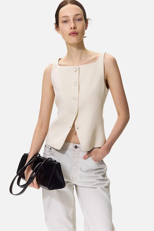 Tailored waistcoat - light beige
