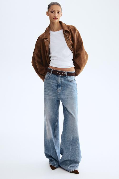 Bubble-hem jacket - brown