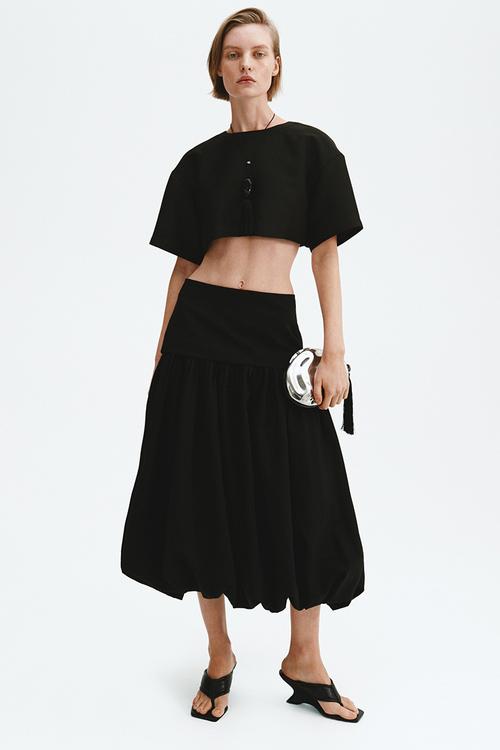 Cropped top - black