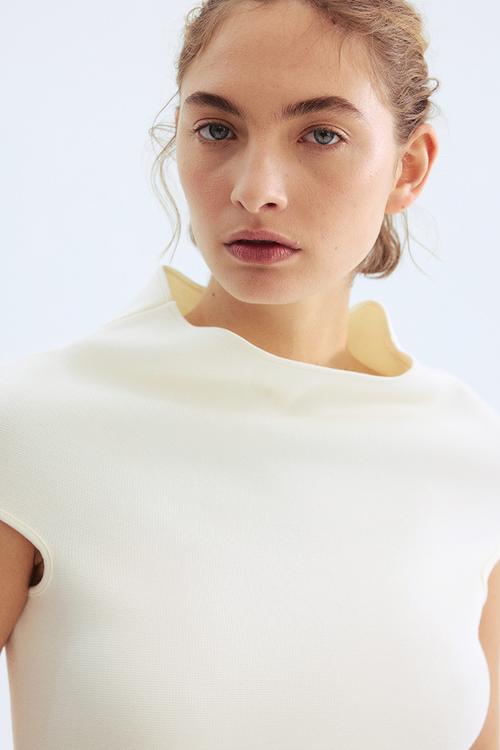 Turtleneck top - cream