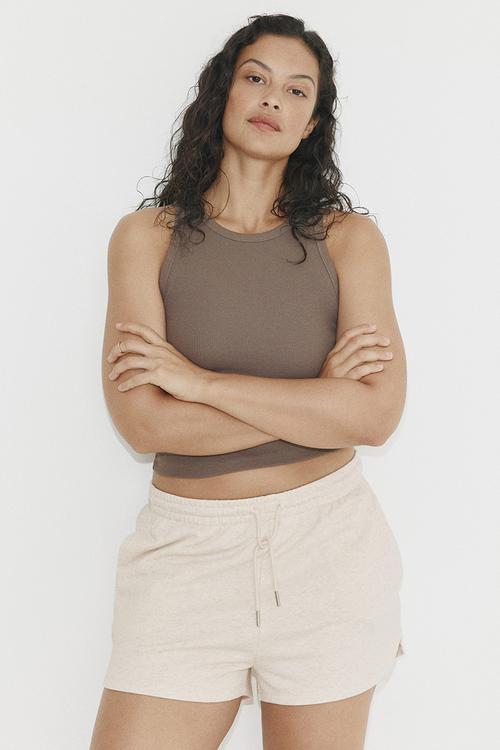 Sweatshirt shorts - light beige marl