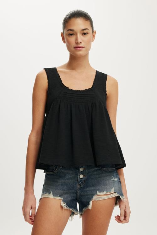 Sunspell Scoop Neck Tank - Black