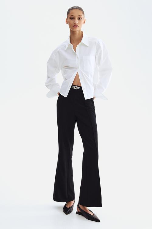 Bootcut ponte di roma trousers - black