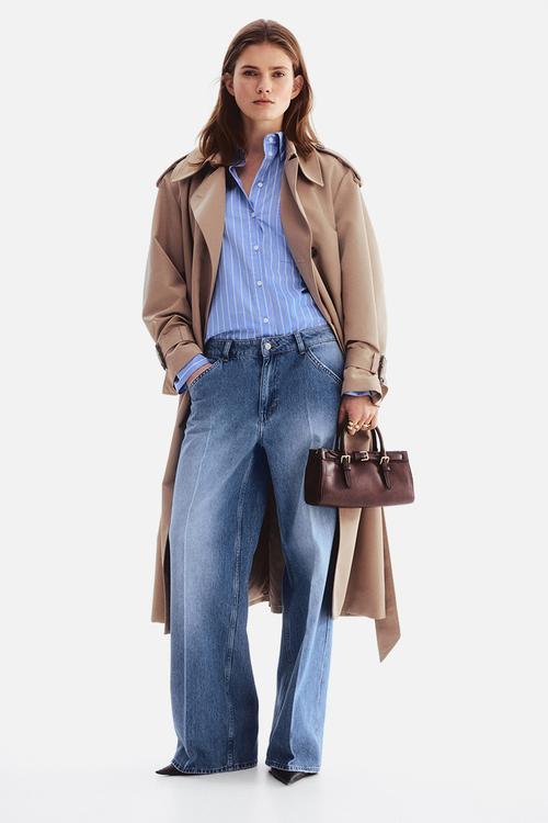 Crease-leg jeans - denim blue
