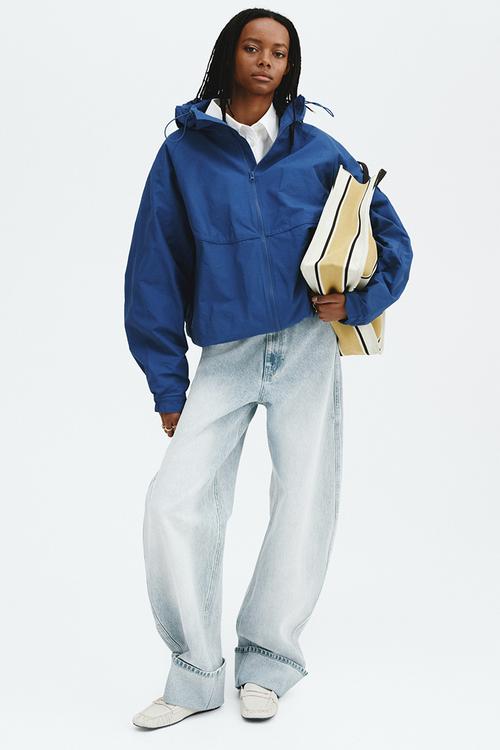 Hooded windbreaker - dark blue