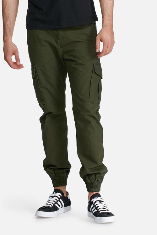 Washed cuff pants
