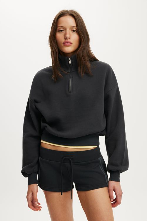 Micro Fleece Sweatshort - Shadowstone/Stripe