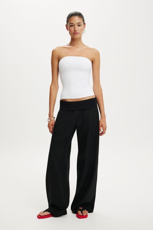 Haven Fold Over Pant - Black