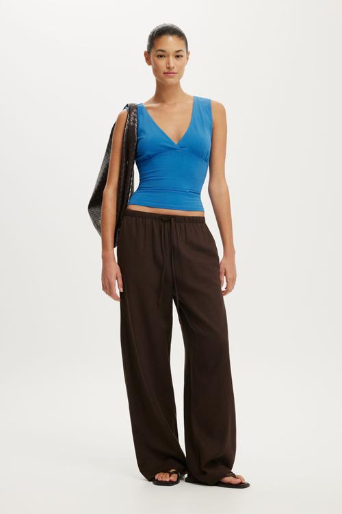 Maple V Neck Tank - Cobalt