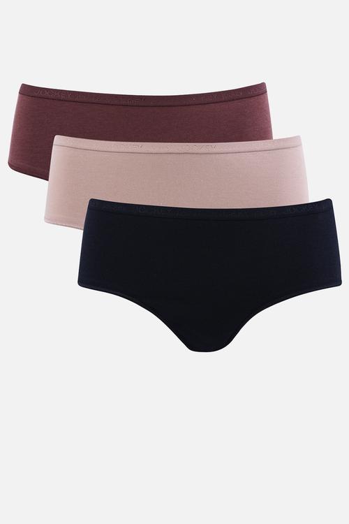 3 Pack forme cotton viscose boyleg - multi