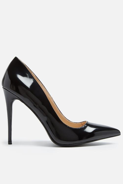 Patent pointed stiletto heel
