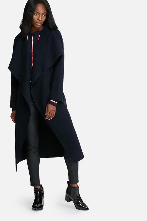 Oversized waterfall duster coat