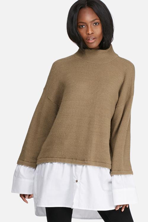 Knitwear shirt combo