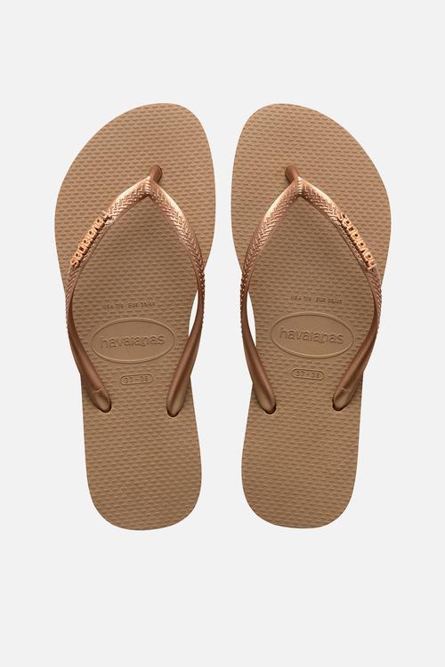 Slim logo - metallic rose gold