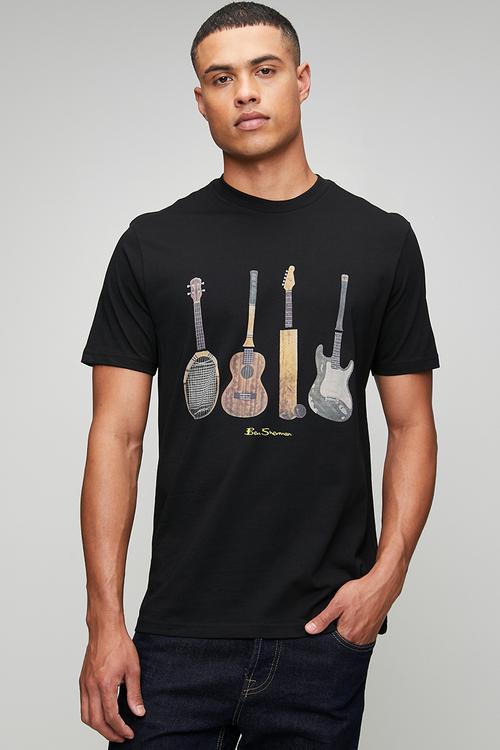 Jumble Guitar Tee Shirt - Black