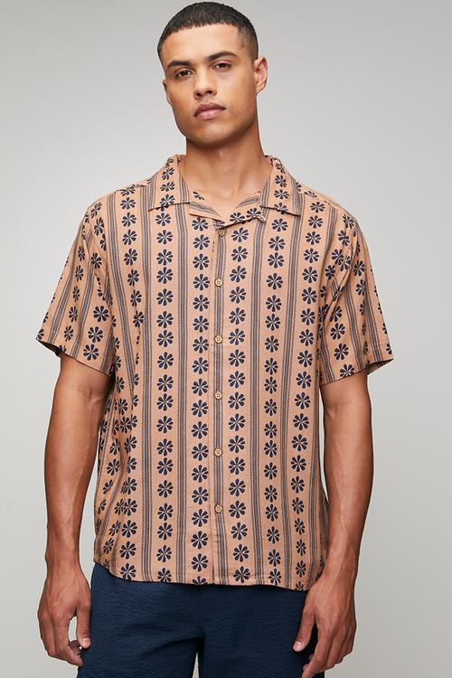 Daisied Shirt - Warm Taupe