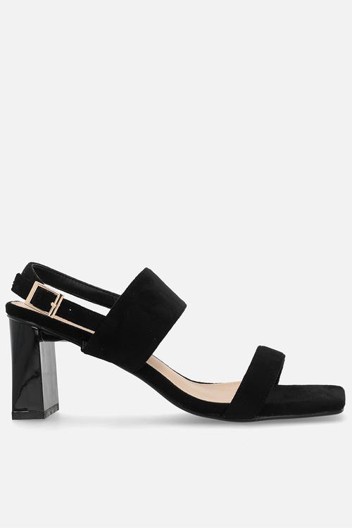Joy open toe slingback - black